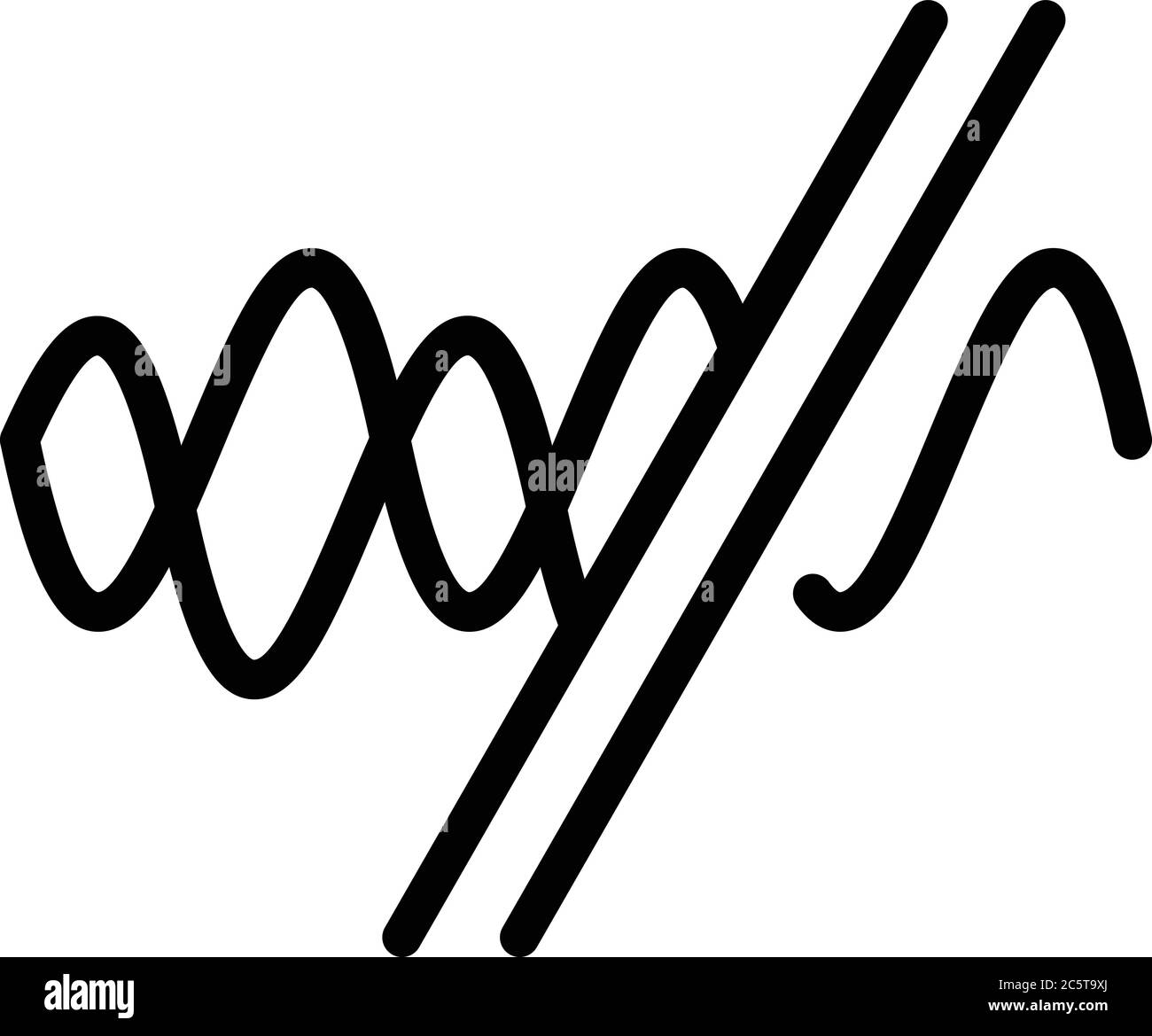 Soundproof icon, outline style Stock Vector