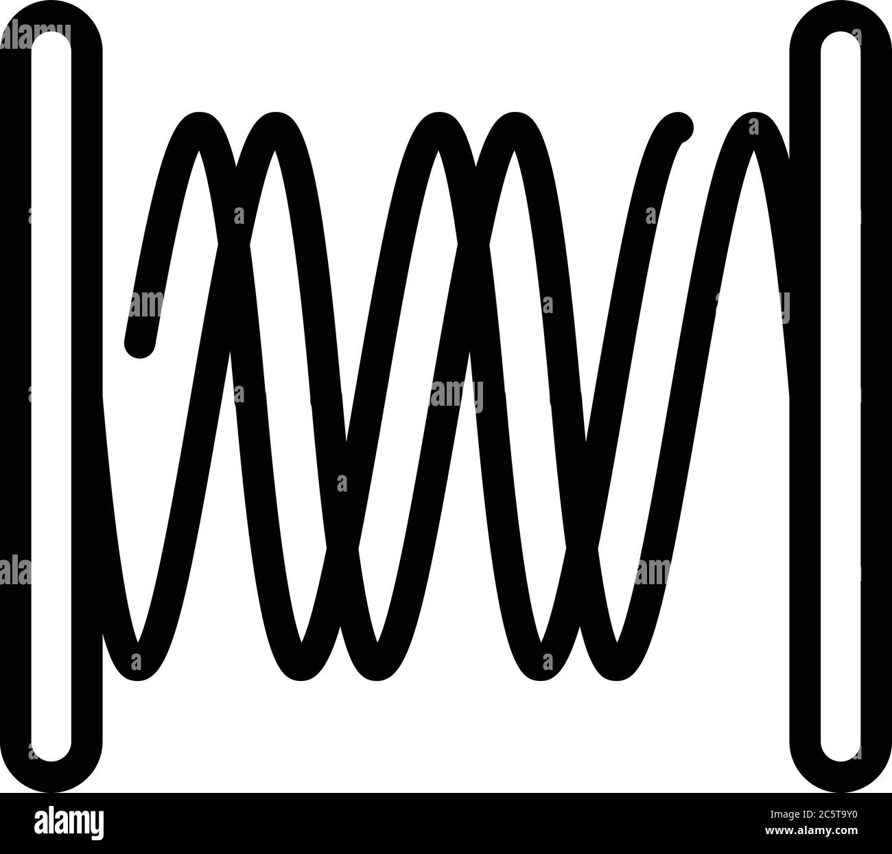 Soundproofing icon, outline style Stock Vector