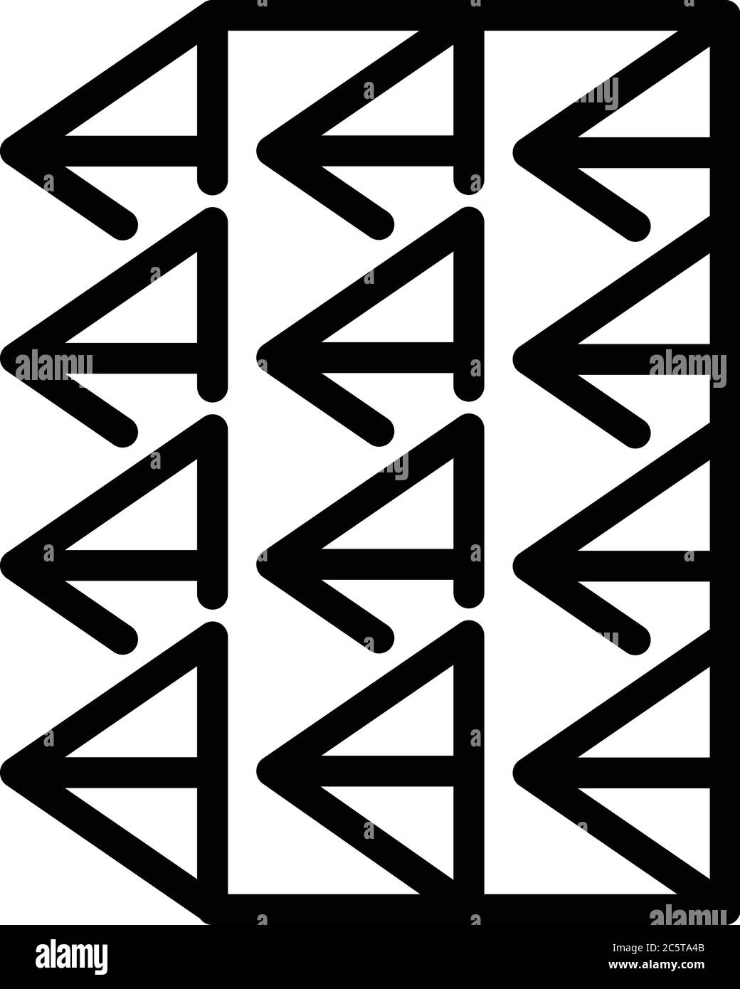 Protective sound foam icon, outline style Stock Vector