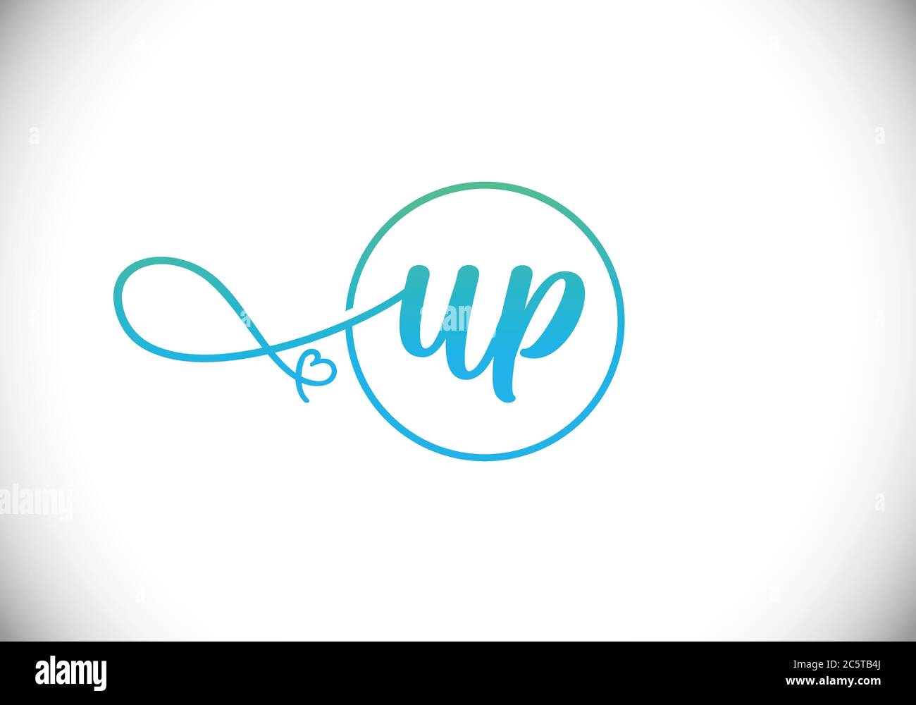 Initial Monogram Letter U P Logo Design Vector Template. UP Letter Logo Design Stock Vector