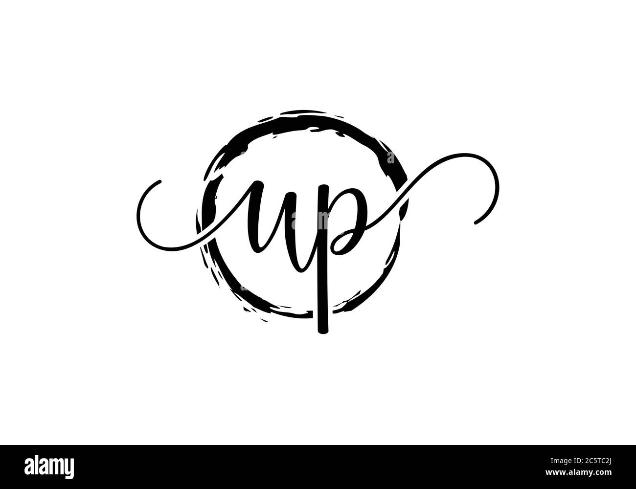 Initial Monogram Letter U P Logo Design Vector Template. UP Letter Logo Design Stock Vector