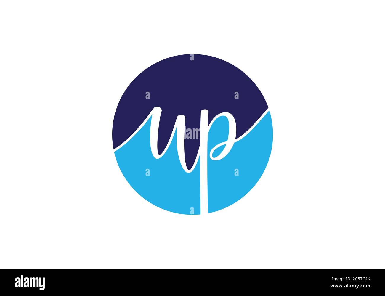 Initial Monogram Letter U P Logo Design Vector Template. UP Letter Logo Design Stock Vector