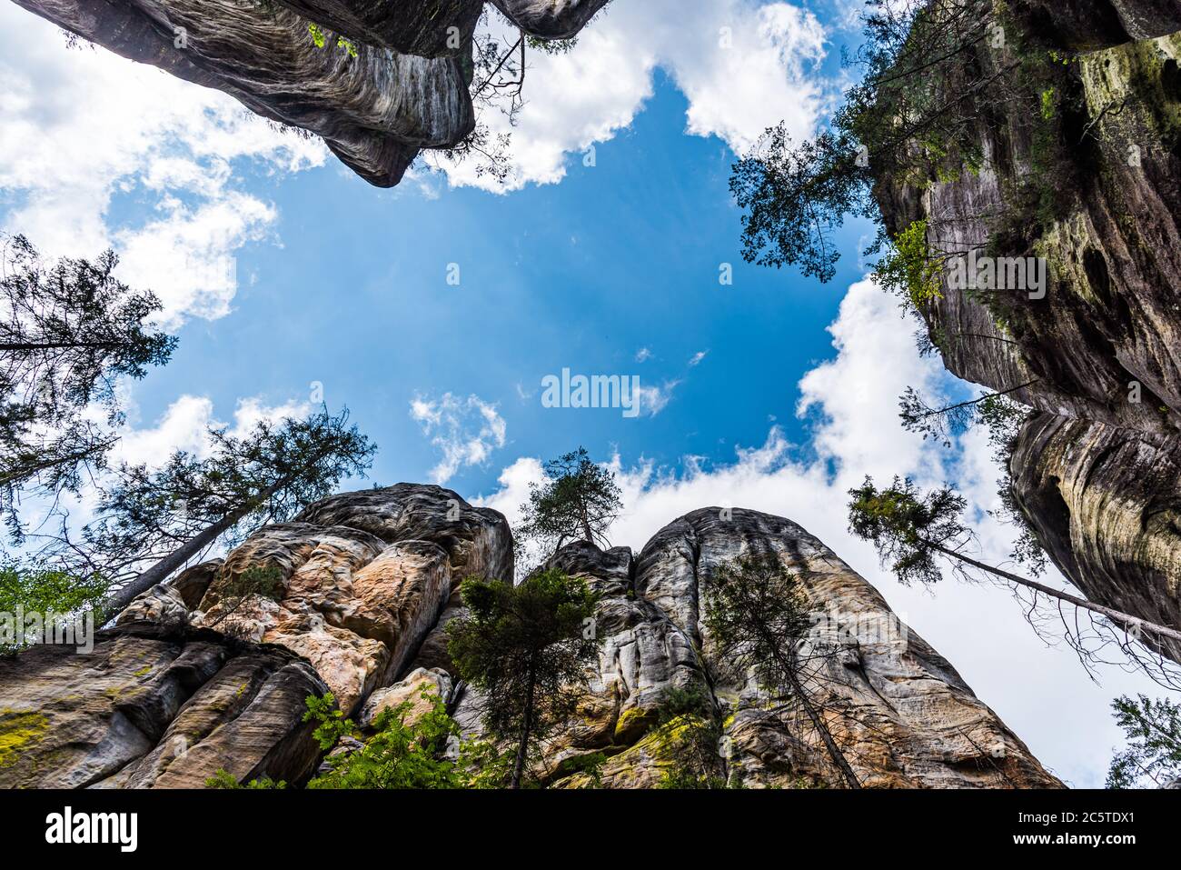 White clouds above the rocks Stock Photo - Alamy