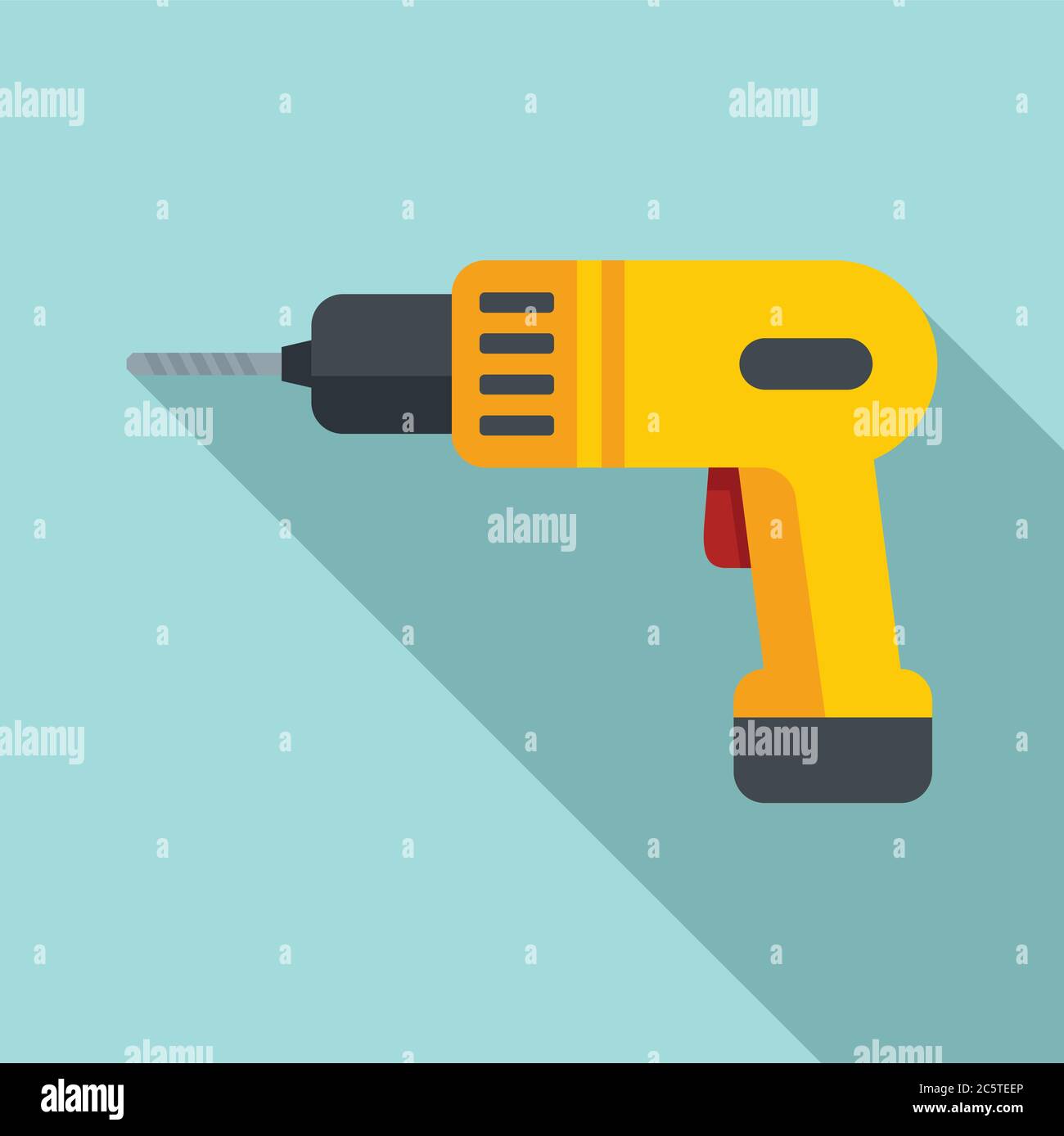 Hand drill icon. Flat illustration of hand drill vector icon for web design Stock Vector Image