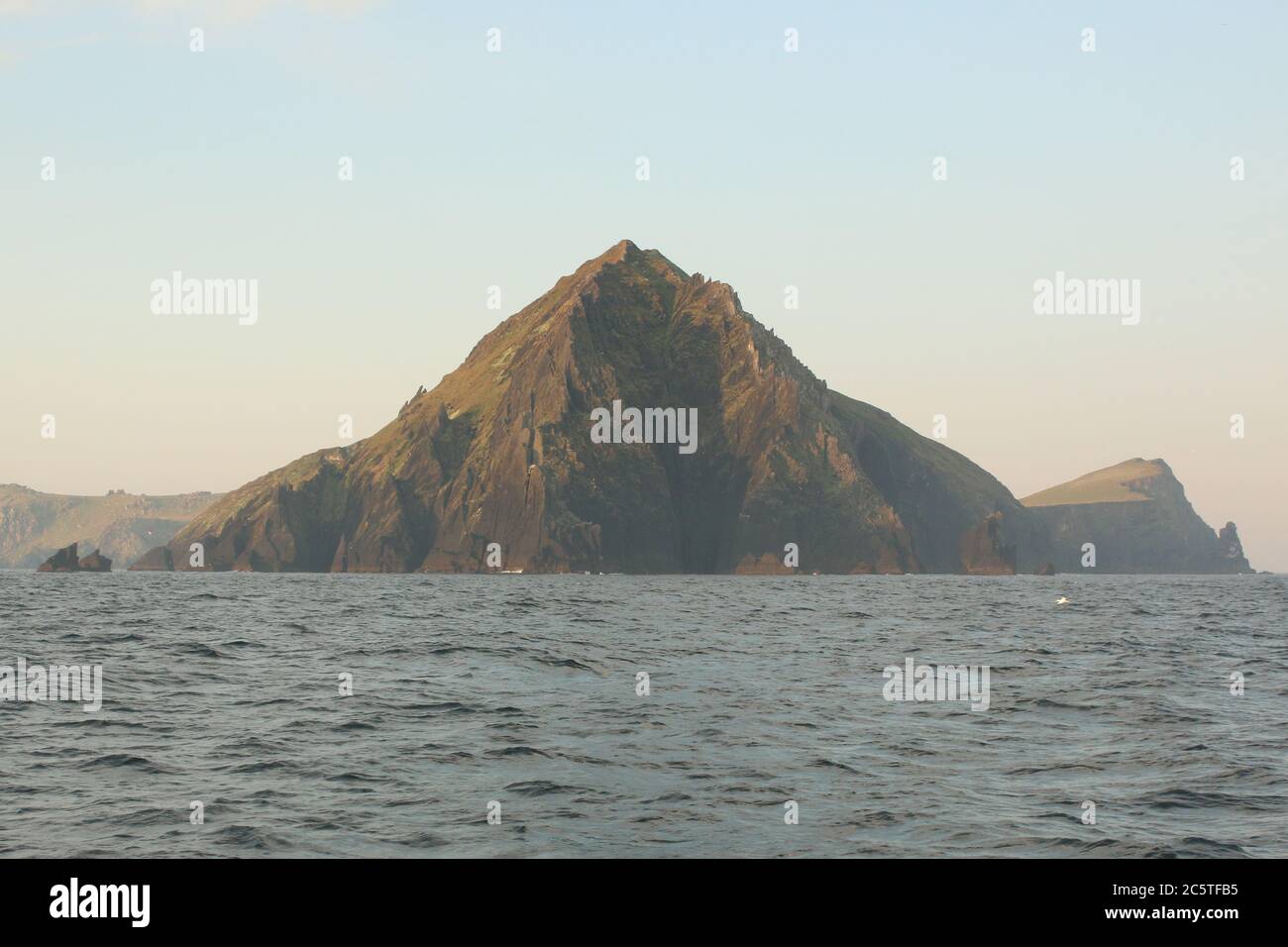 The Island of Tearaght at dawn, Blasket Islands, off Dingle, west coast of Ireland, Republic of Ireland Stock Photo