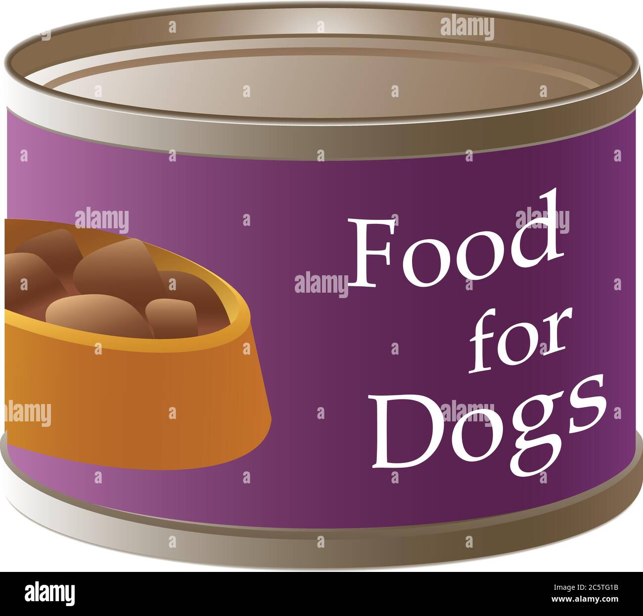Dog food tin can icon. Cartoon of dog food tin can vector icon for web