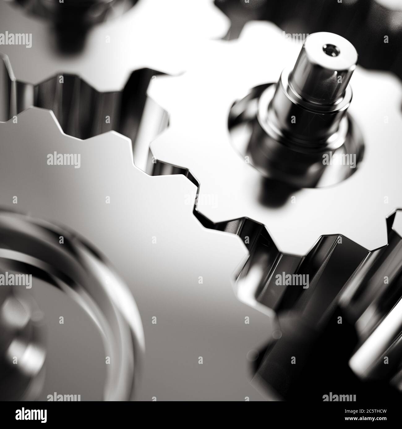 Gears cogwheel. 3d rendering illustraton Stock Photo - Alamy
