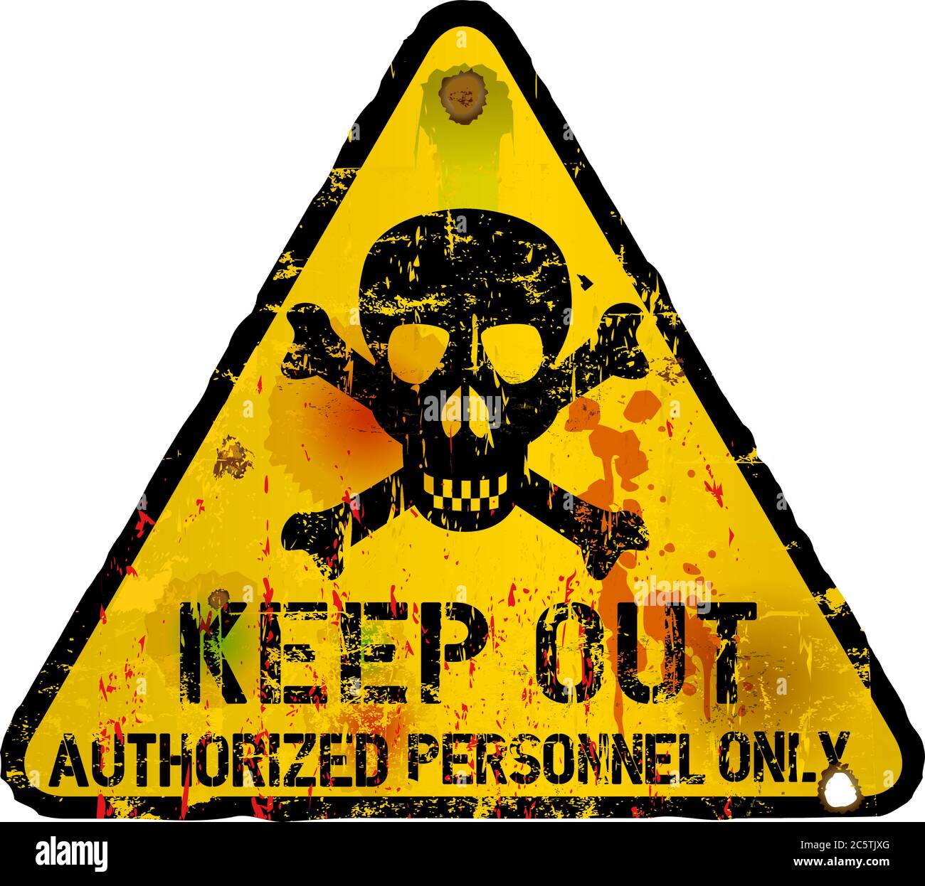 Keep out sign, warning sign,authorized personel only sign, grungy vector eps 10 Stock Vector