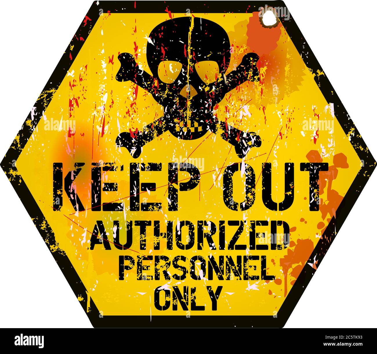 Keep out sign, warning sign,authorized personel only sign, grungy vector eps 10 Stock Vector