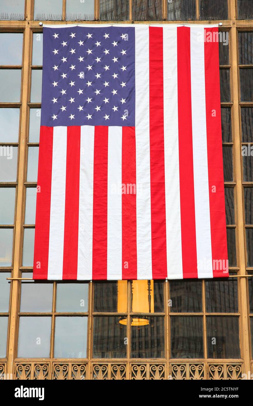 Flag of the United States in Cleveland city Stock Photo Alamy