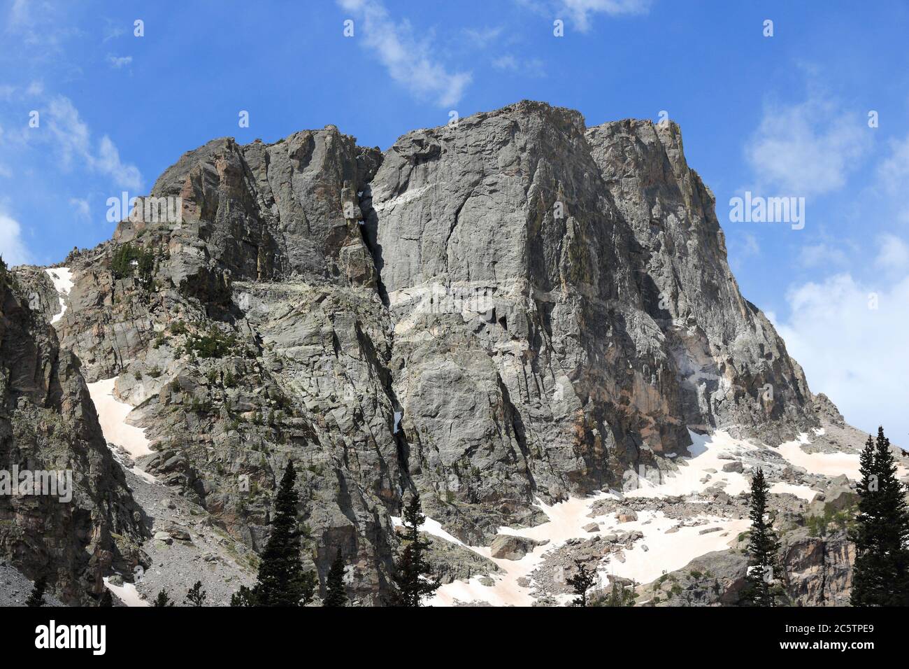 Rocky Mountain National Park in Colorado, USA. Flattop Mountain peak. Stock Photo