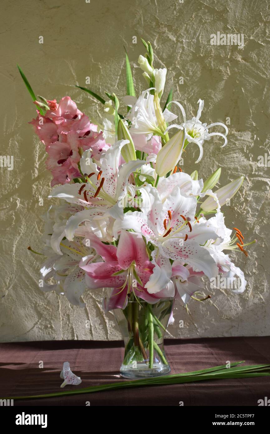 Bouquet de lys Muscadet Stock Photo