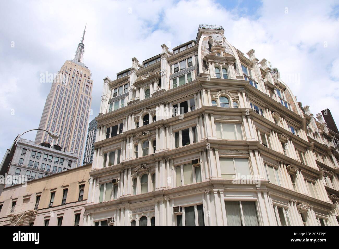 NEW YORK, USA - JULY 4, 2013: Architecture of Gilsey House in New York. The building is a former hotel located at Broadway in NoMad neighborhood of Ma Stock Photo