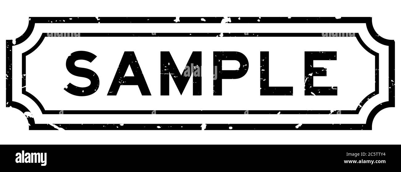 Grunge black sample word rubber business seal stamp on white background ...