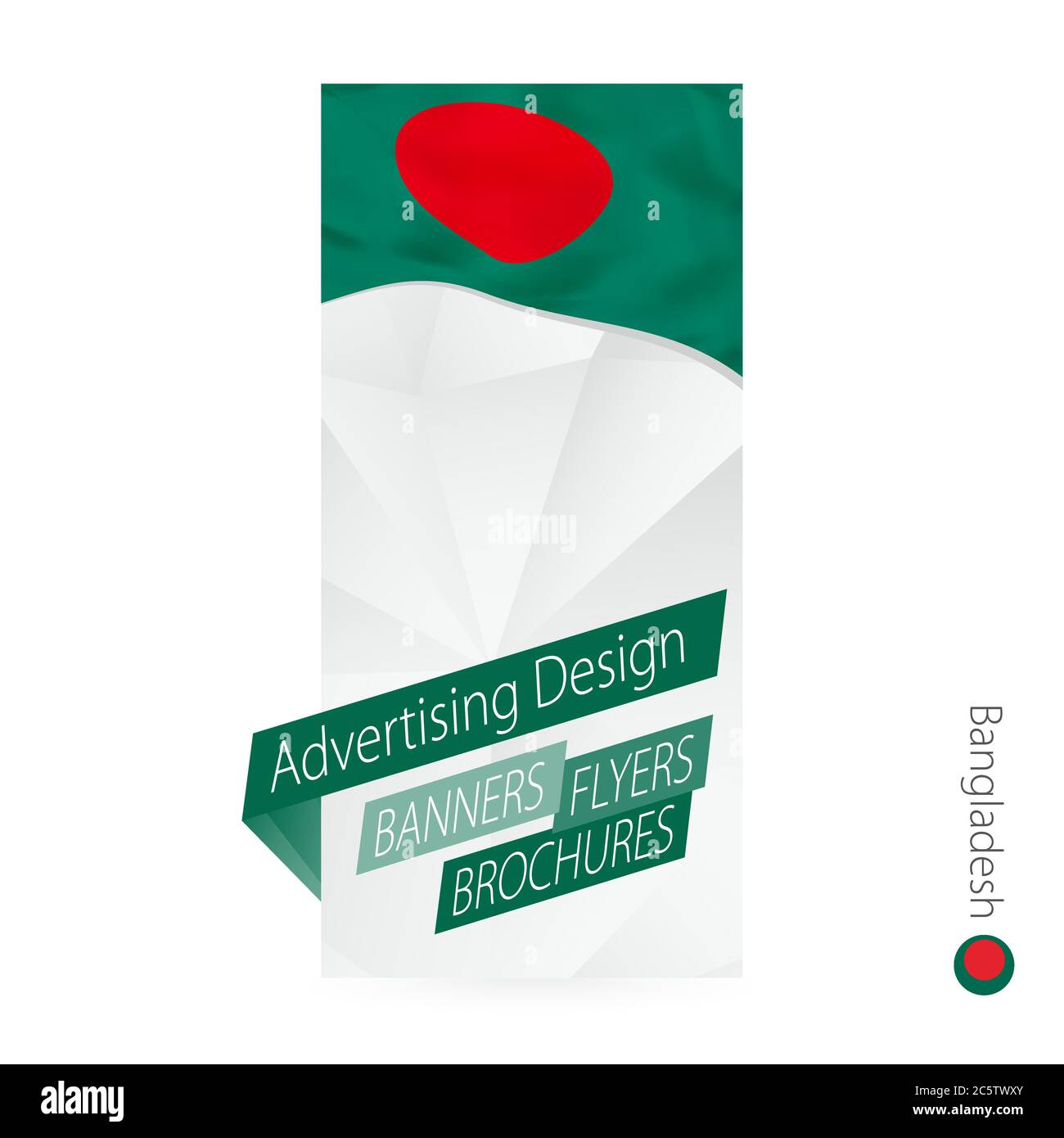 Vector abstract banner template for Bangladesh. Advertising template with flag of Bangladesh