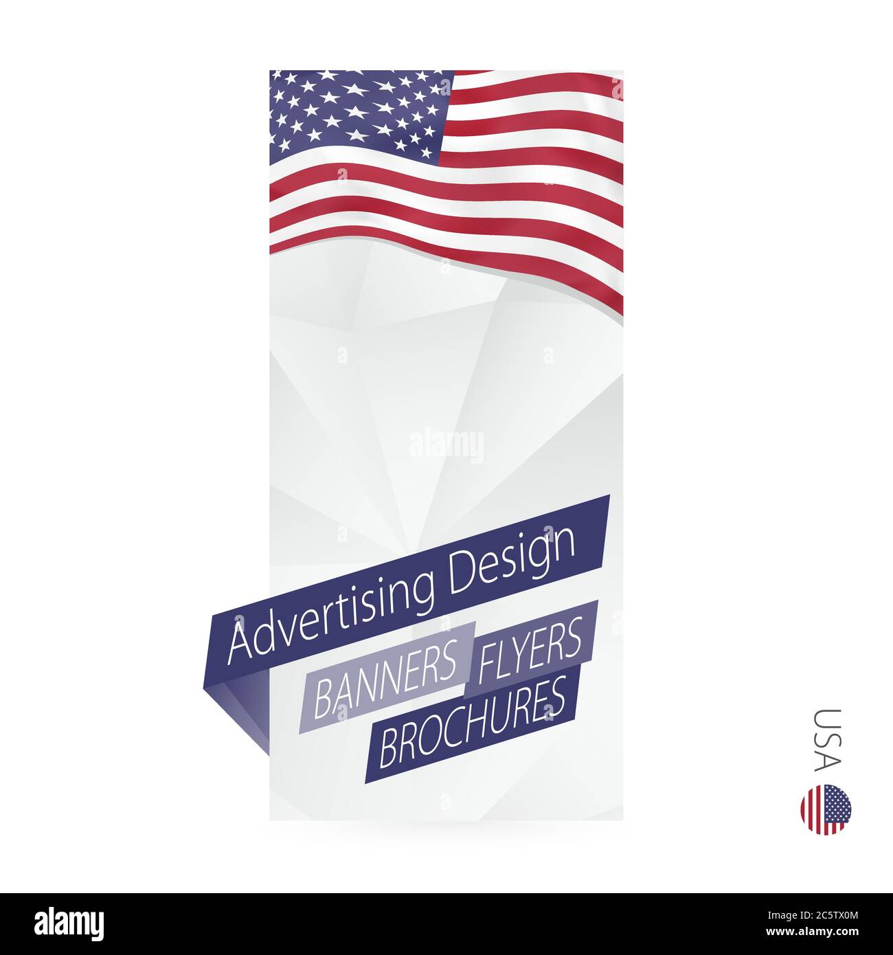 Vector abstract banner template for United States of America ...