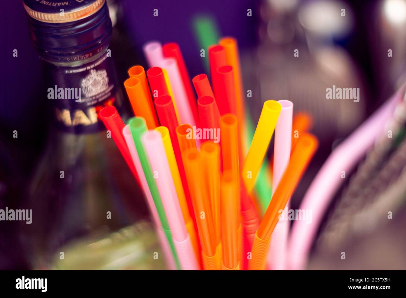 Straws for cocktails Stock Photo Alamy
