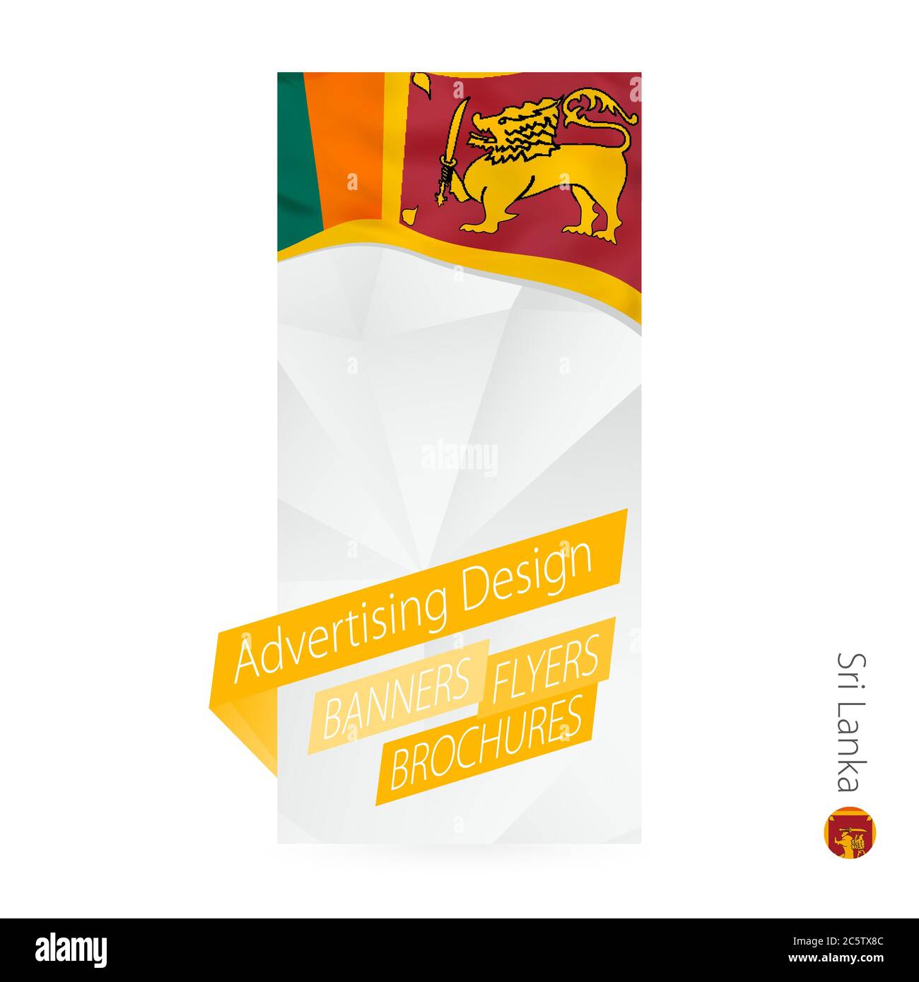 Vector abstract banner template for Sri Lanka. Advertising template