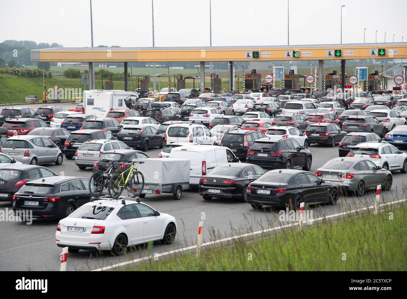 Traffic Jam On A1 Autobahn Motorway High Resolution Stock Photography ...