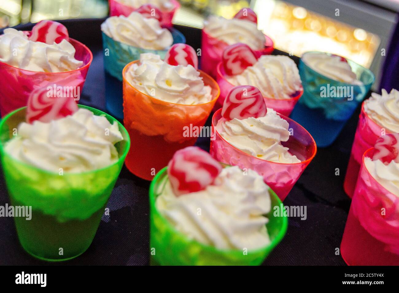 Shots with whipped cream Stock Photo - Alamy