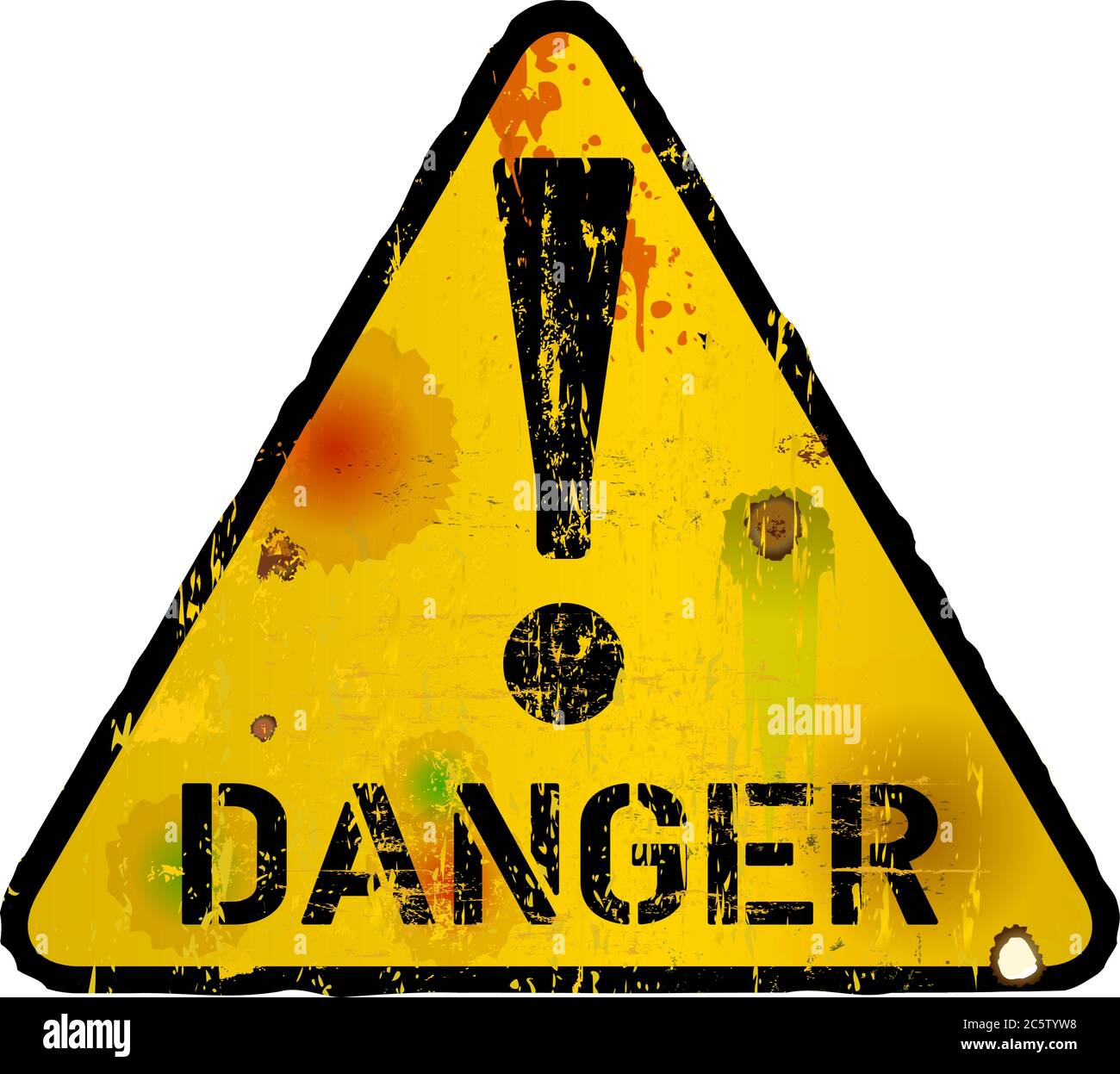 danger sign, warning sign, vector illustration Stock Vector