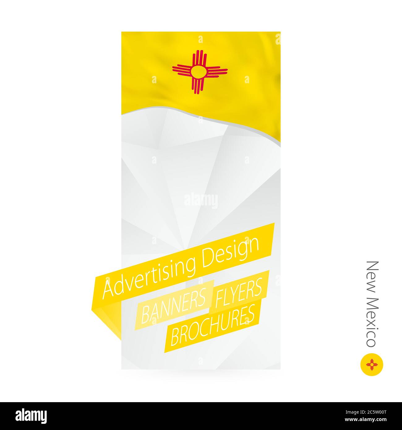 Vector abstract banner template for US state New Mexico. Advertising