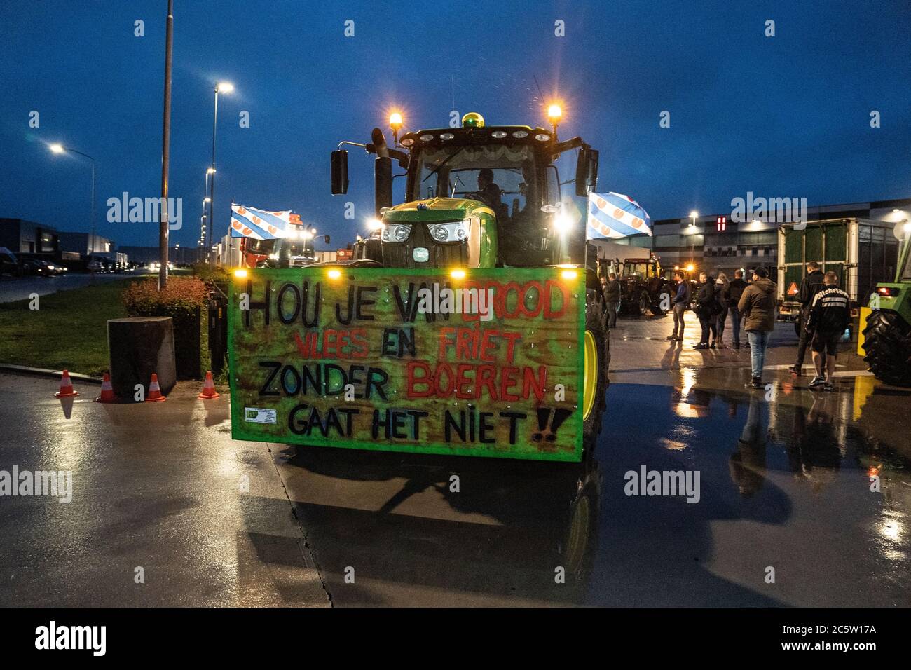 Heerenveen Netherlands July 4 Blockade Of Distribution Center Lidl With Tractors During Farmers Protest On July 4 2020 In Heerenveen The Netherlands Stock Photo Alamy