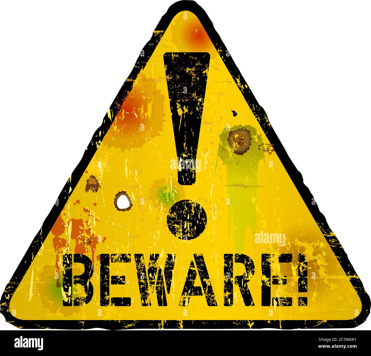 beware sign, warning sign, vector illustration Stock Vector Image & Art