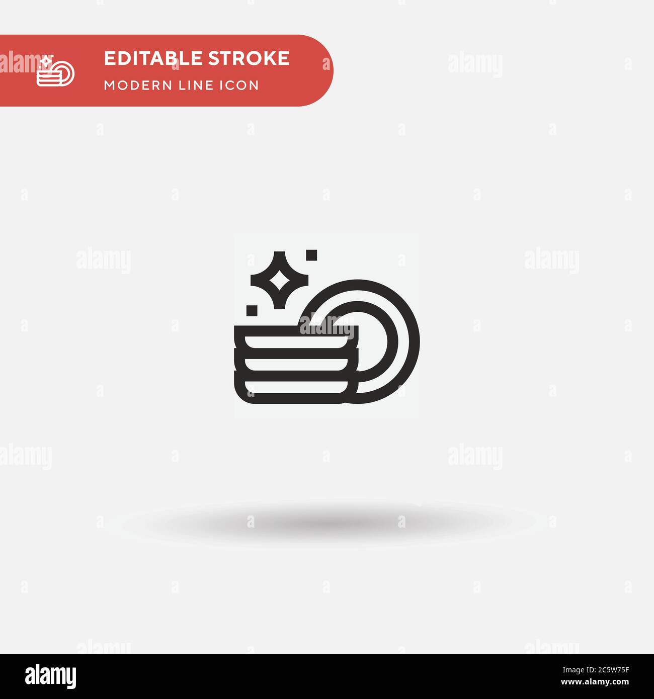 Plates Simple vector icon. Illustration symbol design template for web mobile UI element. Perfect color modern pictogram on editable stroke. Plates icons for your business project Stock Vector