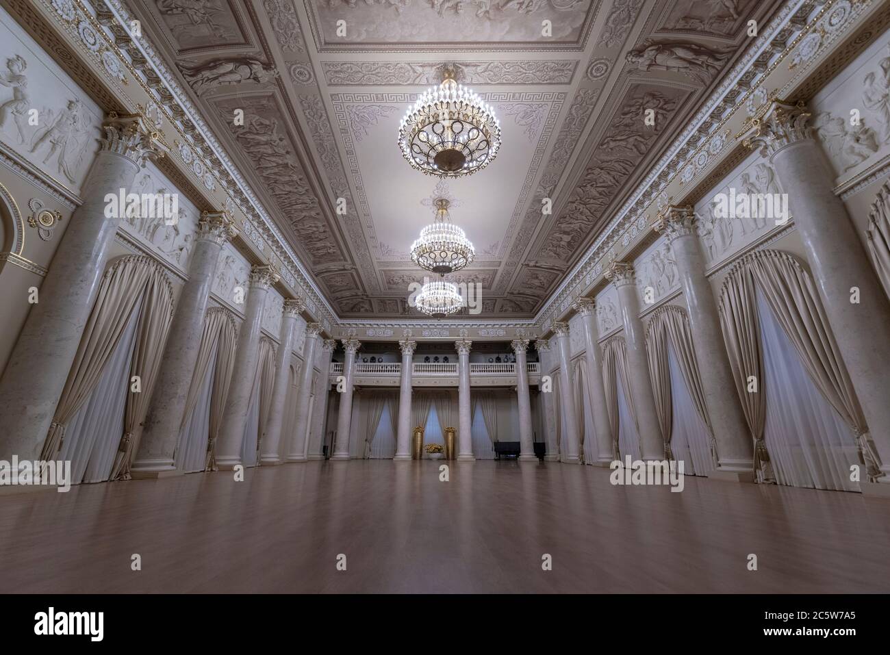 SAINT PETERSBURG. RUSSIA. Interior of Shuvalov Palace now housing the Faberge Museum in St. Petersburg Stock Photo