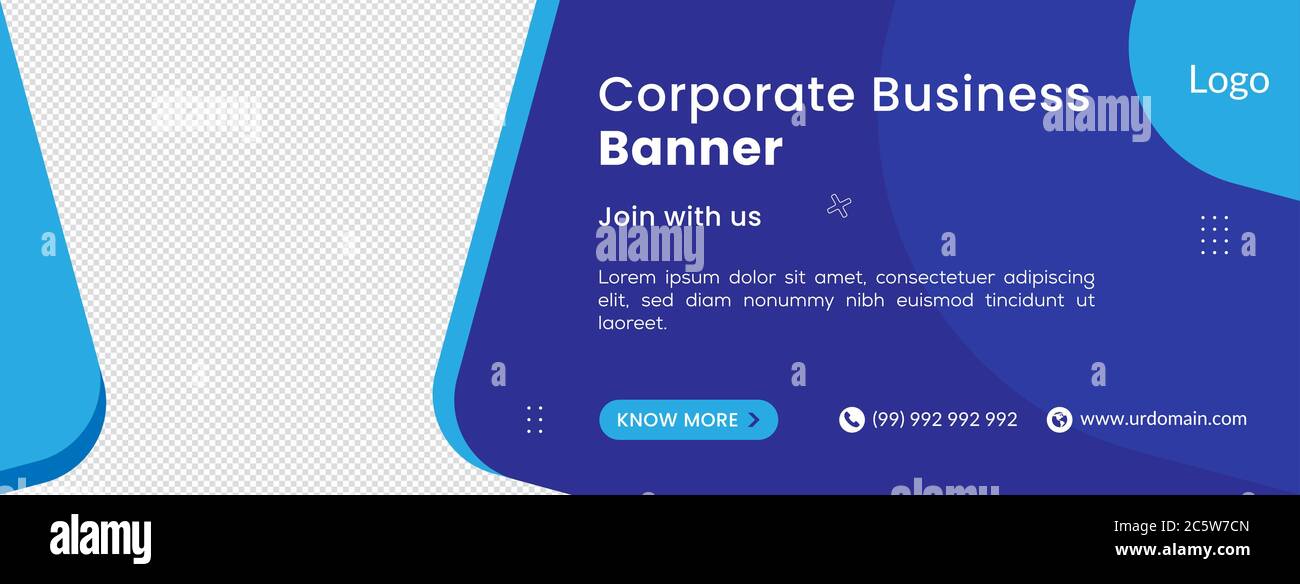 Creative business banner for facebook cover or website template Stock Vector