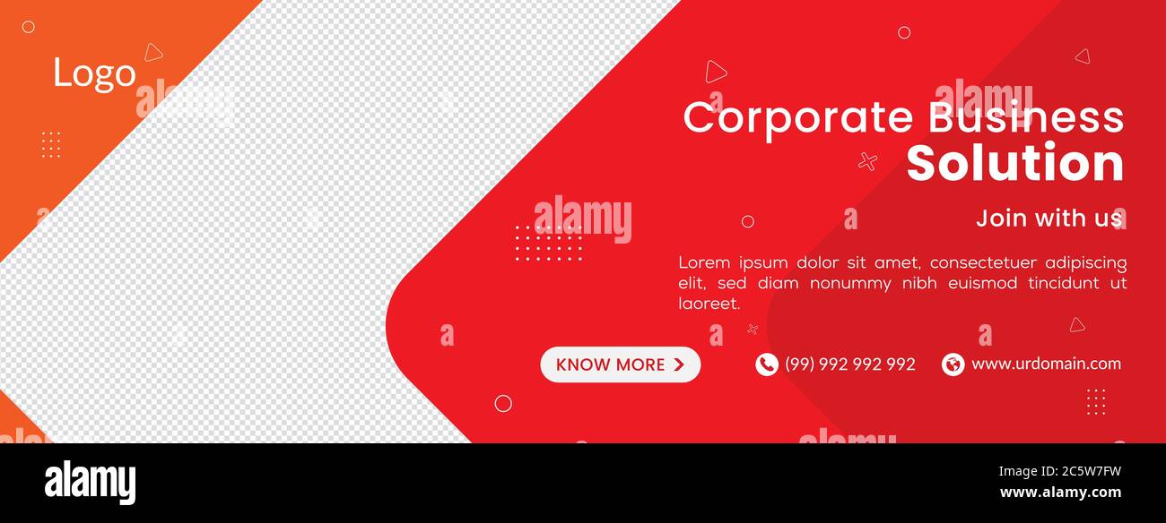 Corporate Business Facebook Cover Or Web Banner Template Stock Vector Image Art Alamy
