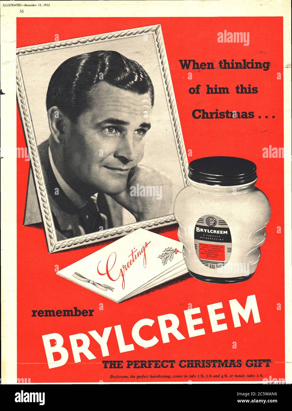 Brylcreem hairdressing advertising 1952 Stock Photo - Alamy