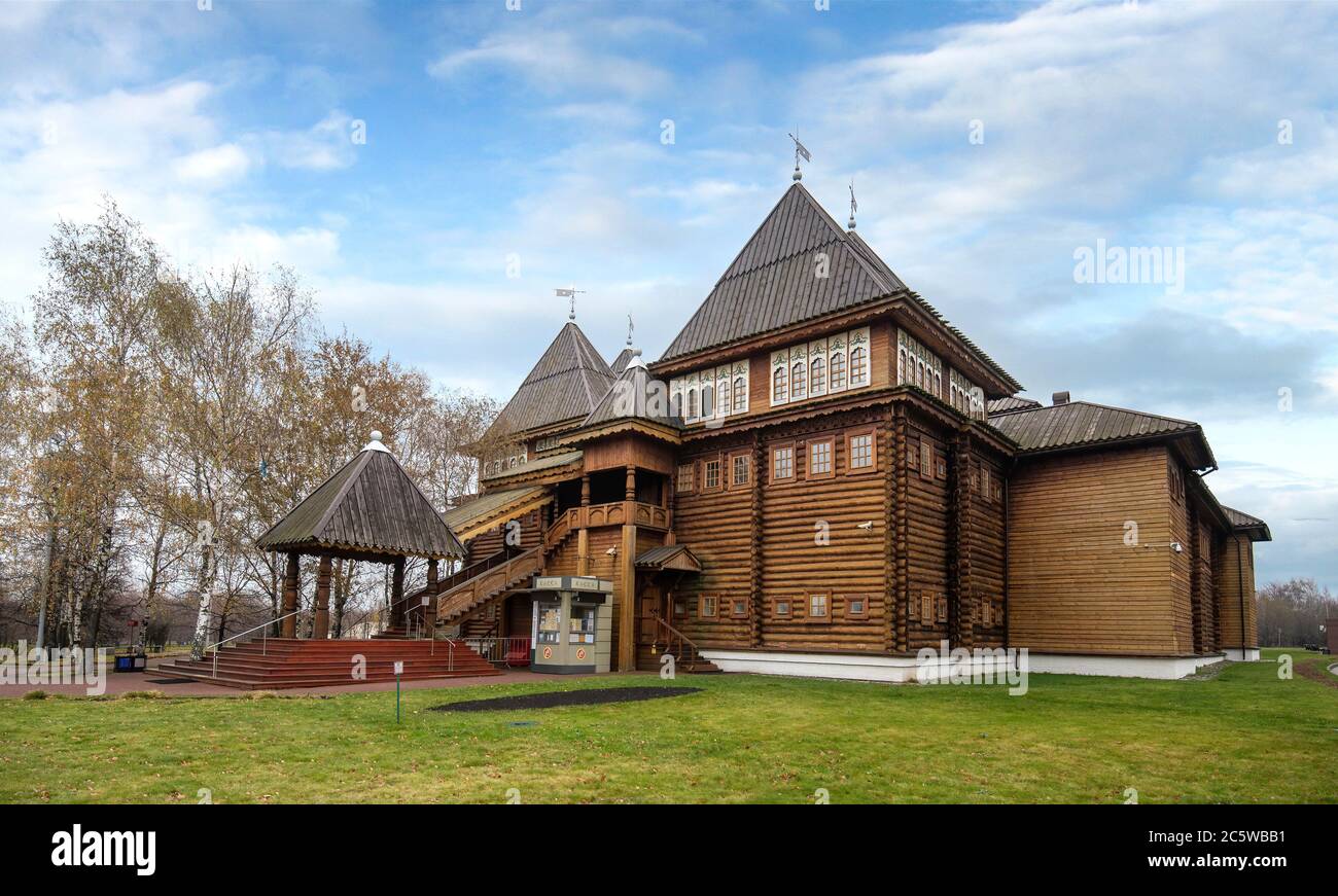 Moscow, Russia. Tsar Aleksey Mikhailovich wooden palace or castle