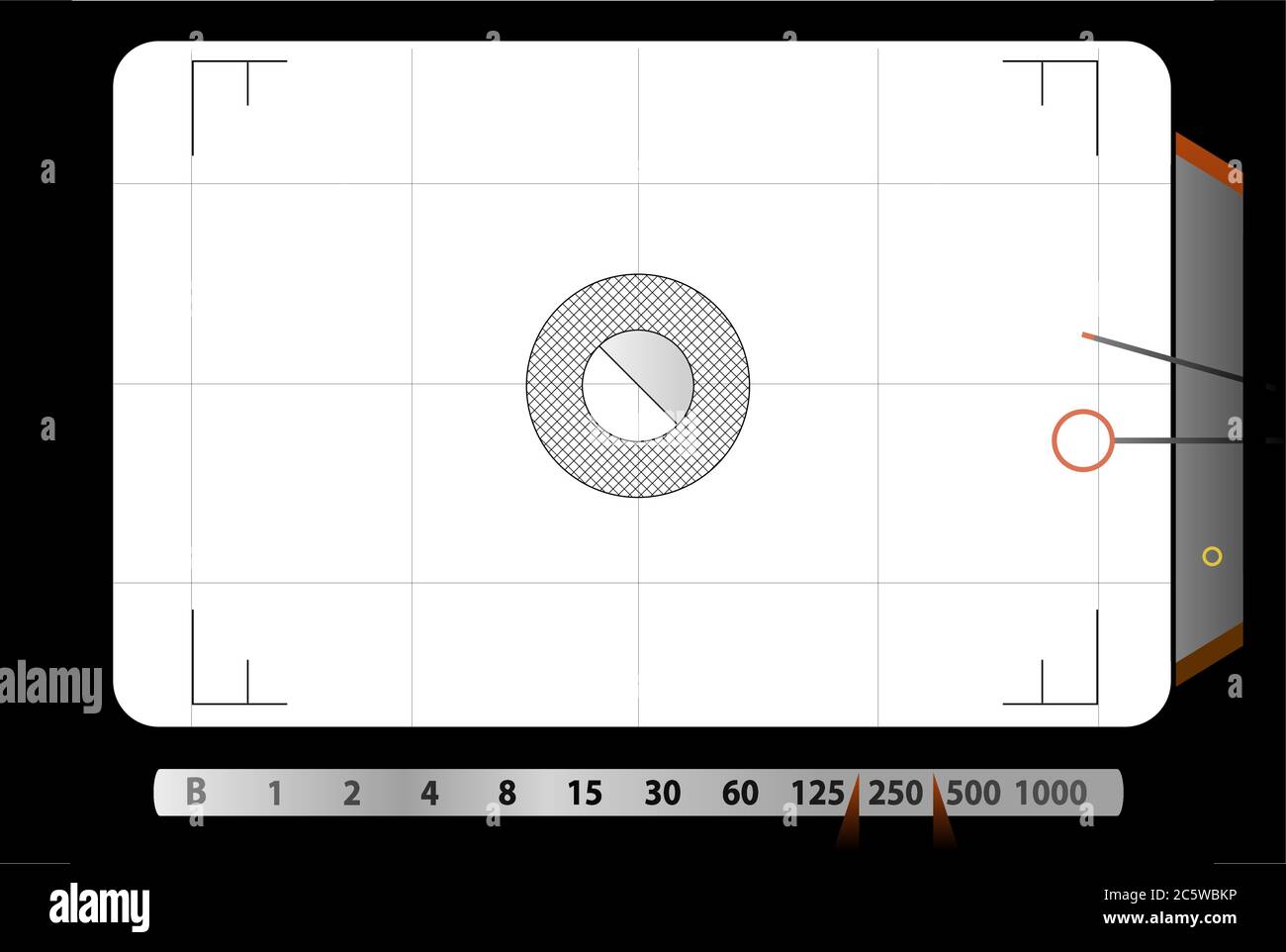 Classic SLR viewfinder, with free space for your pics, vector Stock