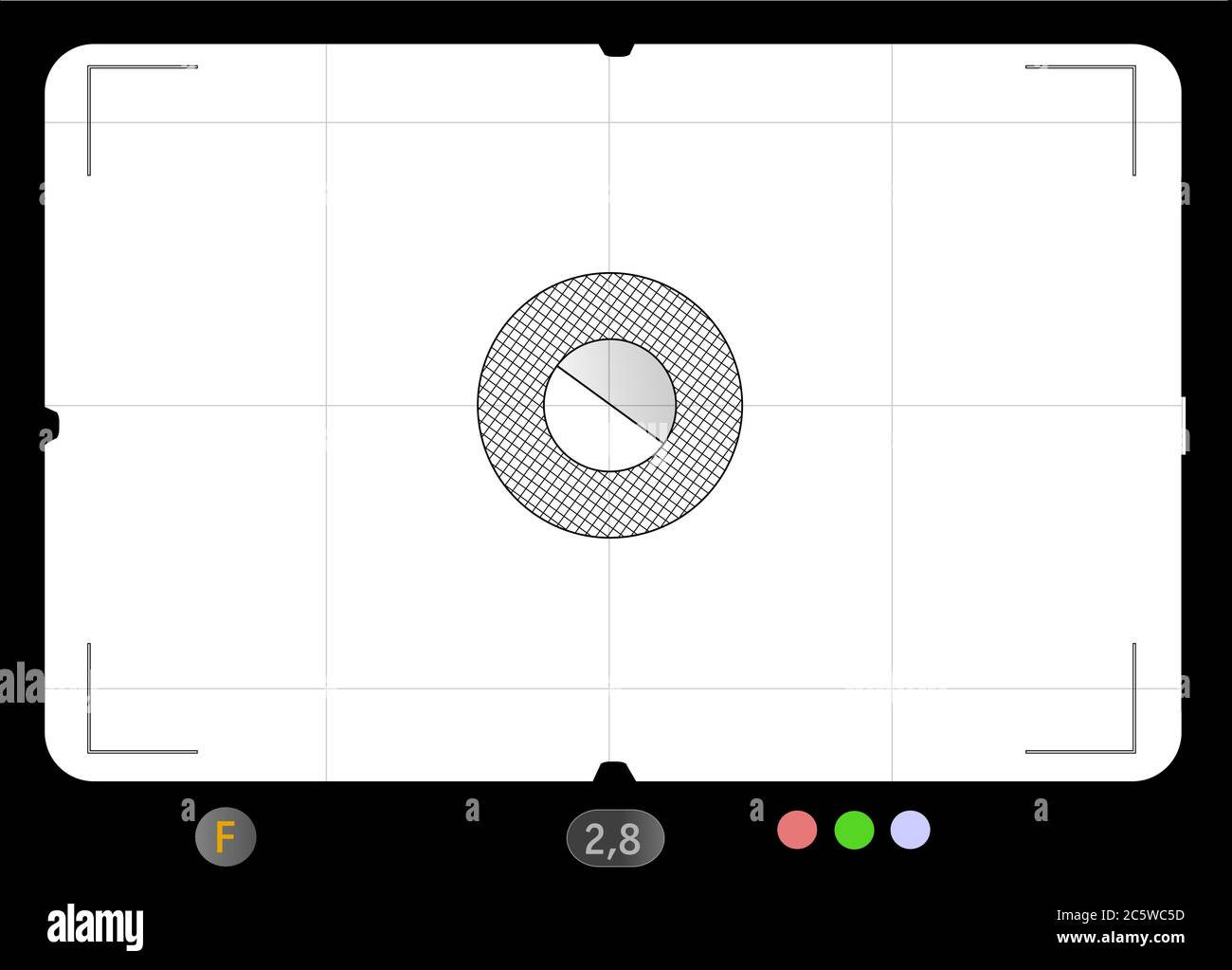 Classic SLR viewfinder, with free space for your pics, vector Stock Vector