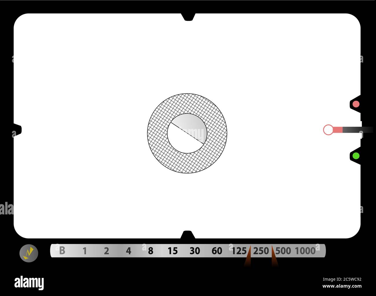 analog SLR viewfinder, with free space for your pics, vector Stock Vector