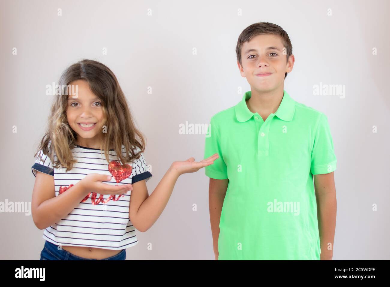Two smiling friends having fun Stock Photo