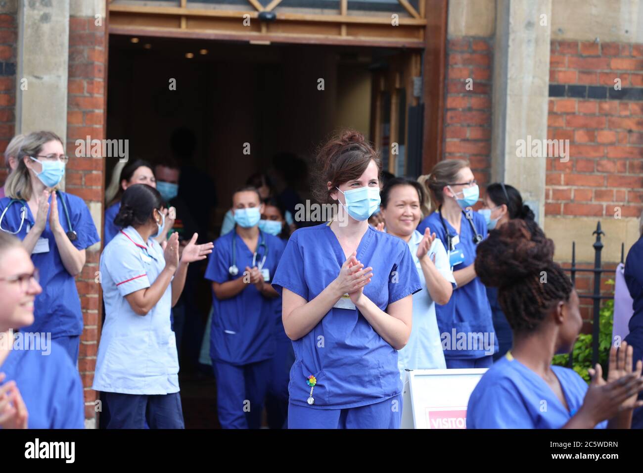 Winchester, Hampshire, UK. 5th July 2020. Clap for carers appreciation