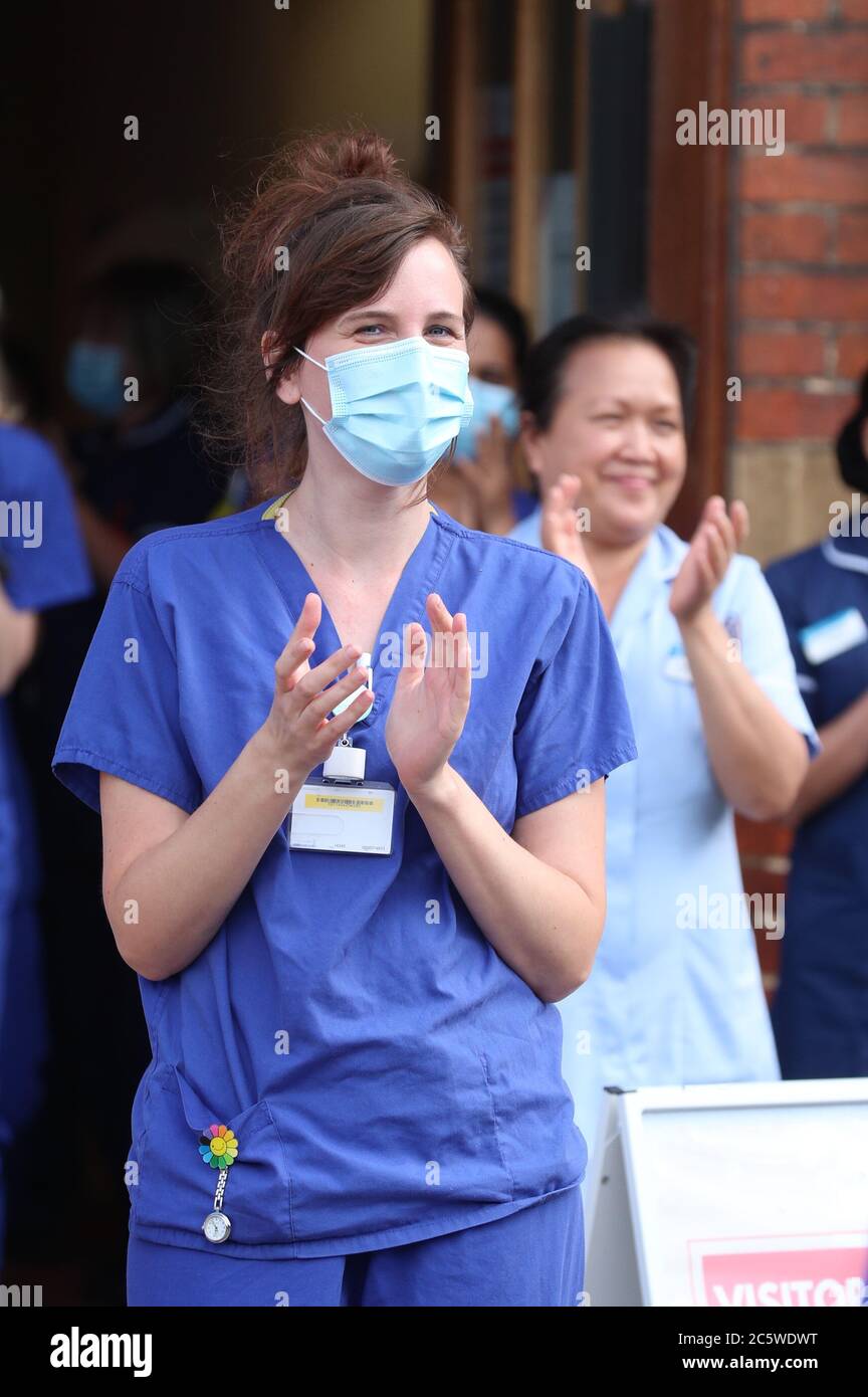 Winchester, Hampshire, UK. 5th July 2020. Clap for carers appreciation