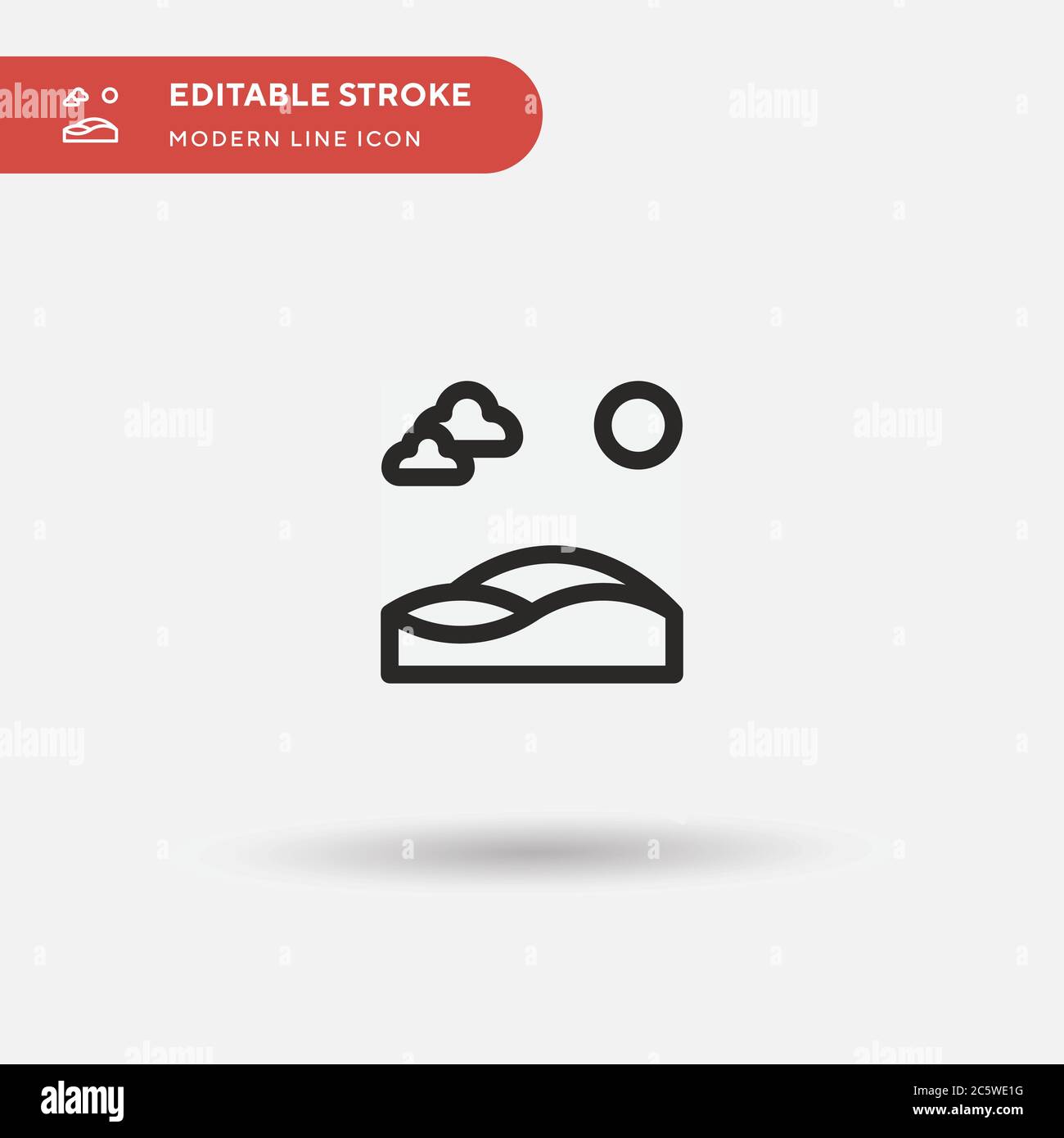 Desert Simple vector icon. Illustration symbol design template for web ...