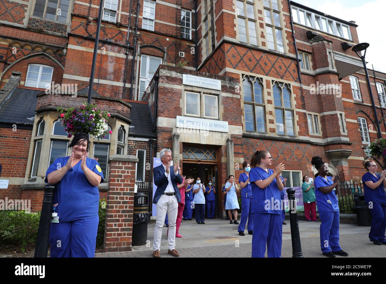 Winchester, Hampshire, UK. 5th July 2020. Clap for carers appreciation