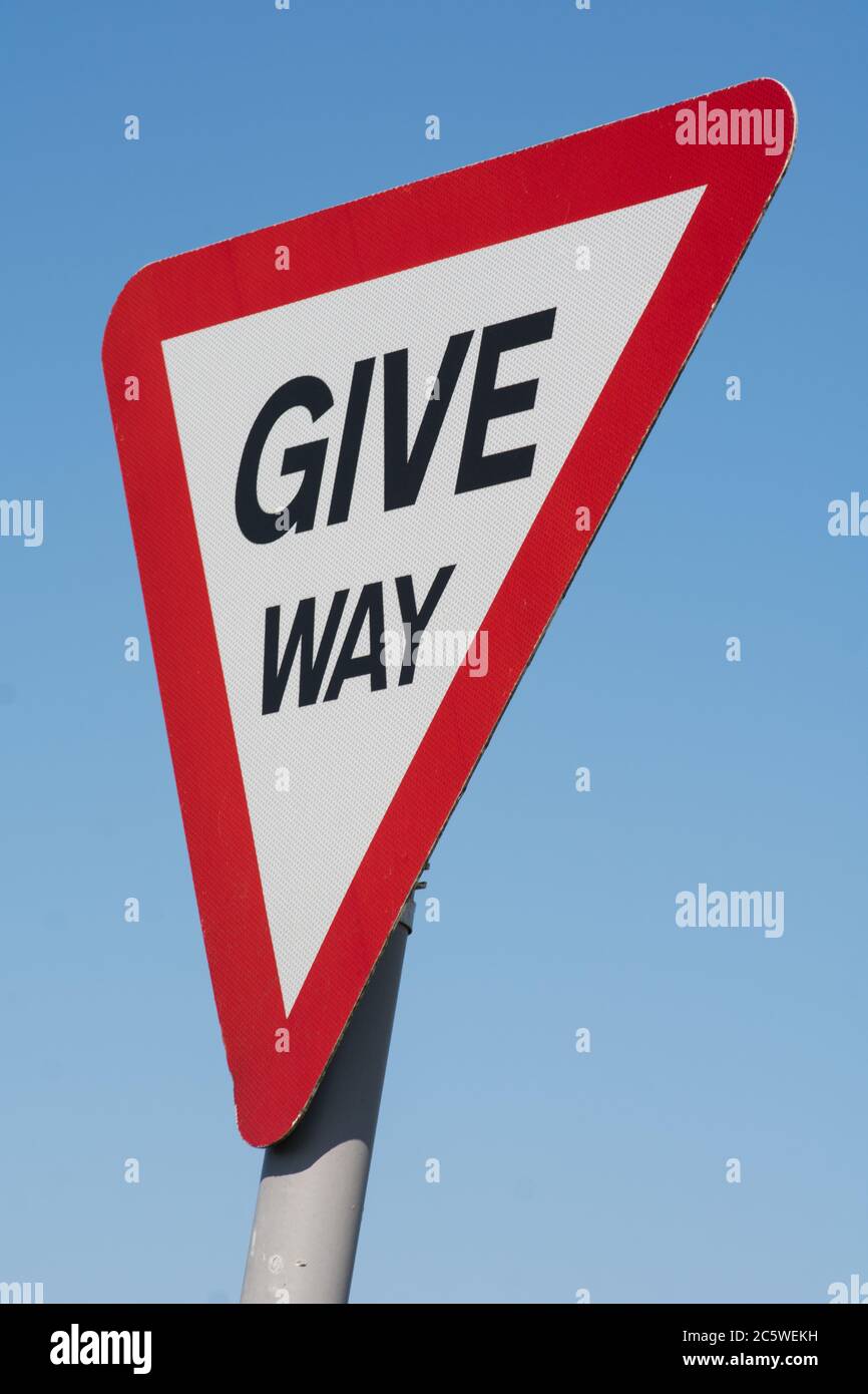 Give Way To Oncoming Traffic High Resolution Stock Photography and ...