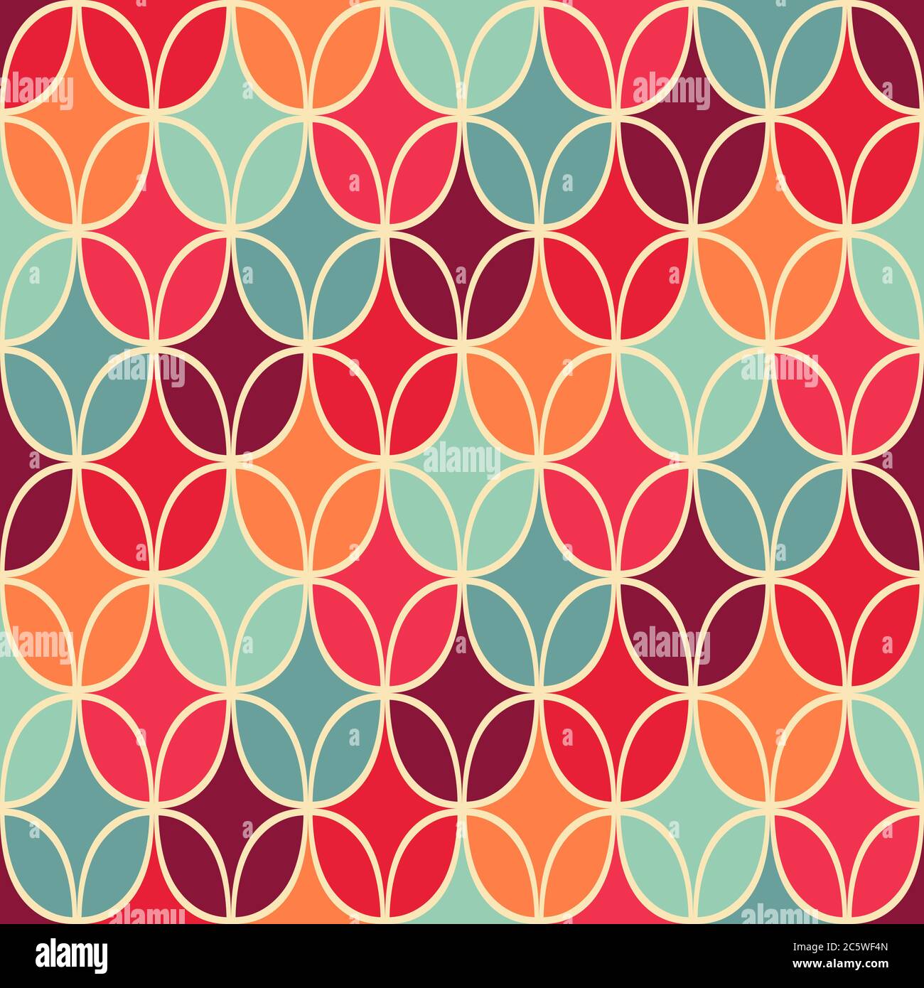 Abstract Retro Geometric seamless pattern with triangles. Vector ...