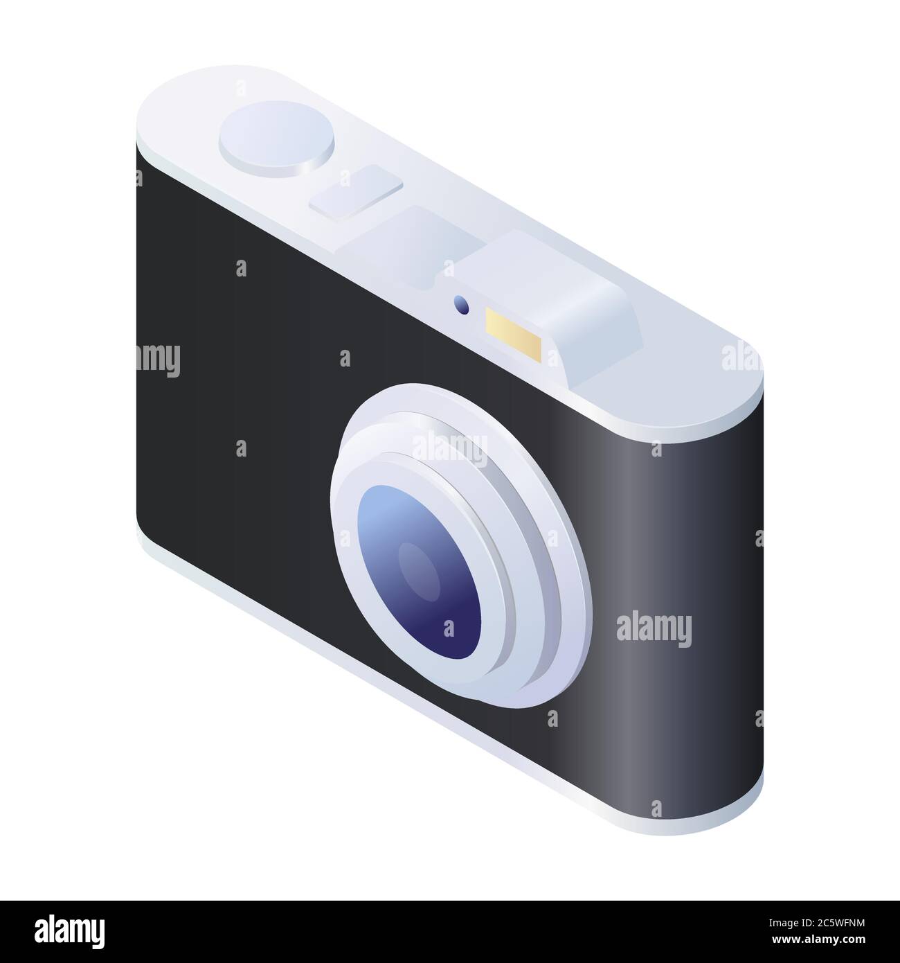 Digital Photo Camera 3D isometric vector illustration. Photo camera ...