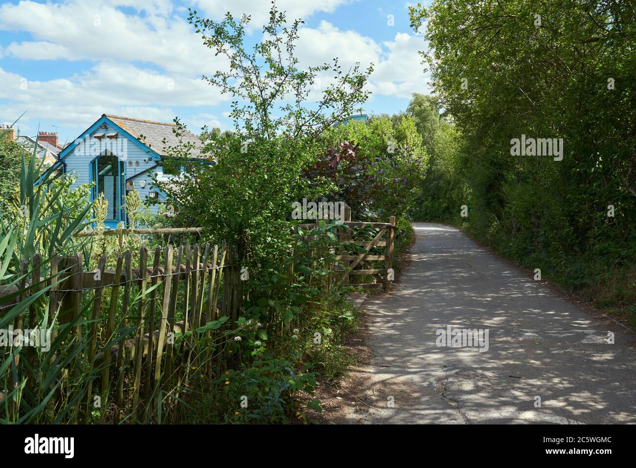 Gillespie Park Nature Reserve and the Islington ecology centre, in summertime, at Highbury, North London UK Stock Photo