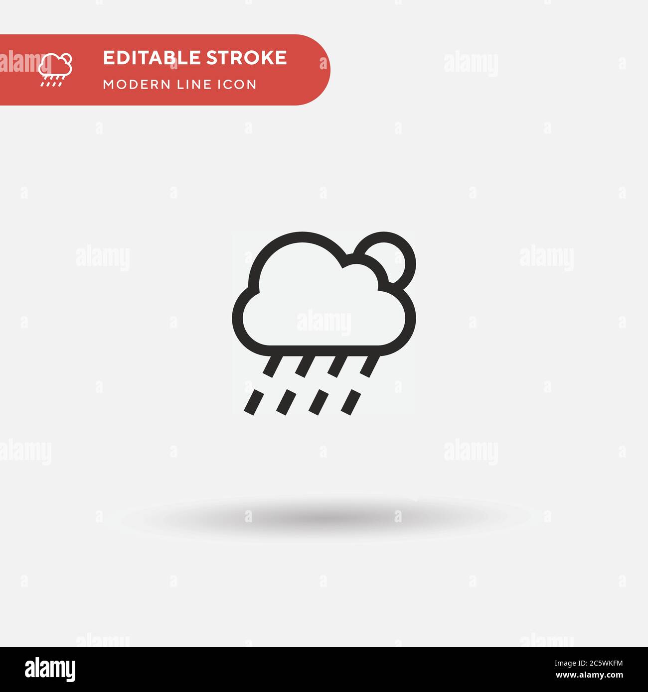 Weather Simple vector icon. Illustration symbol design template for web mobile UI element. Perfect color modern pictogram on editable stroke. Weather icons for your business project Stock Vector