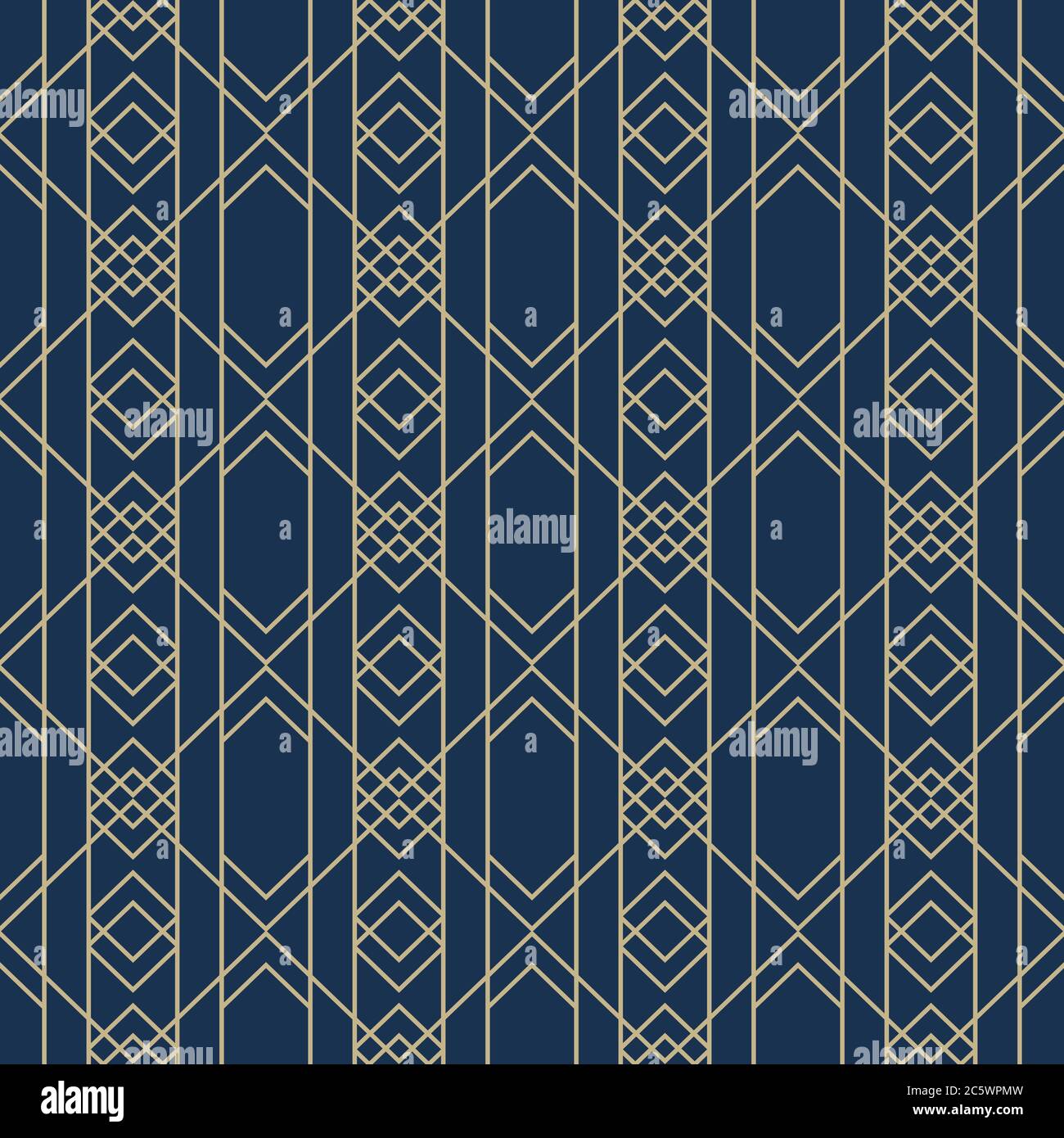 Seamless geometric stylish texture. Classic Art Deco seamless pattern.Vintage Islamic wallpaper. Lattice graphic design. Vector modern tiles pattern. Stock Vector