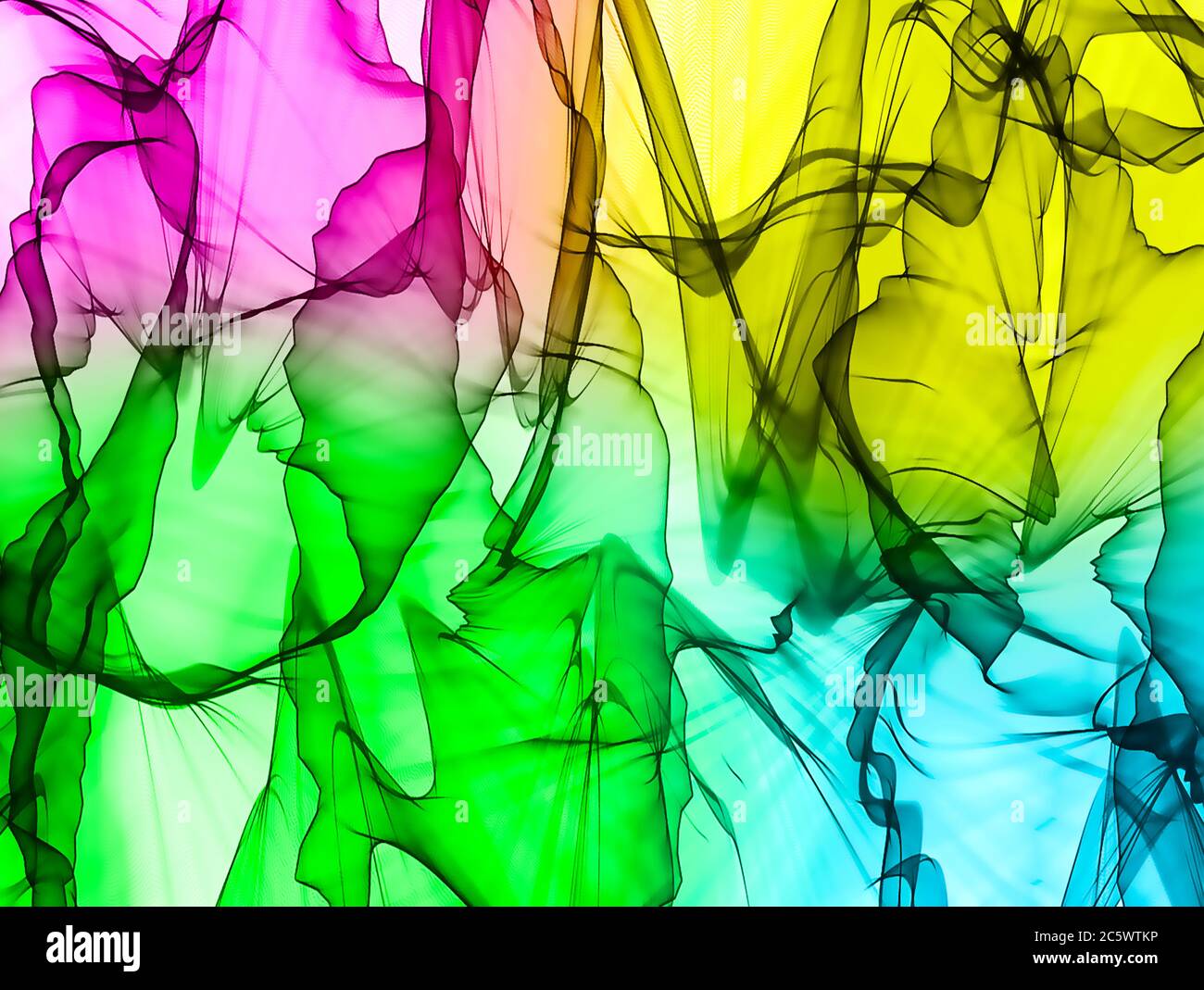 Colorful silk abstract background, multicolored background illustration Stock Photo