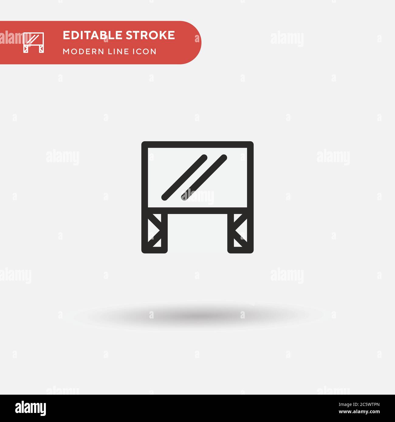 Big Screen Simple vector icon. Illustration symbol design template for ...